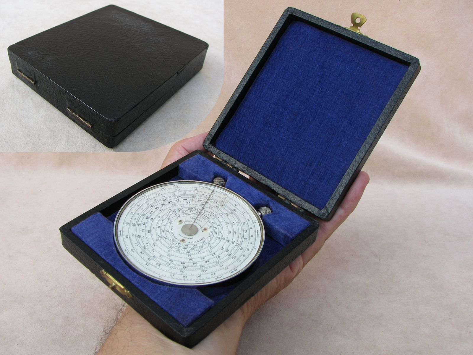 1930's Fowler's Universal calculator in presentation case